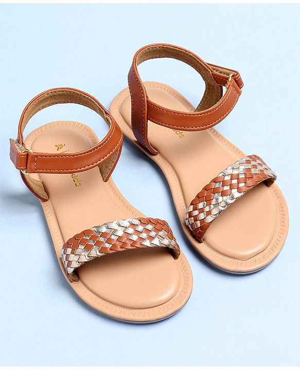 Pine Kids Sandals With Velcro Closure - White