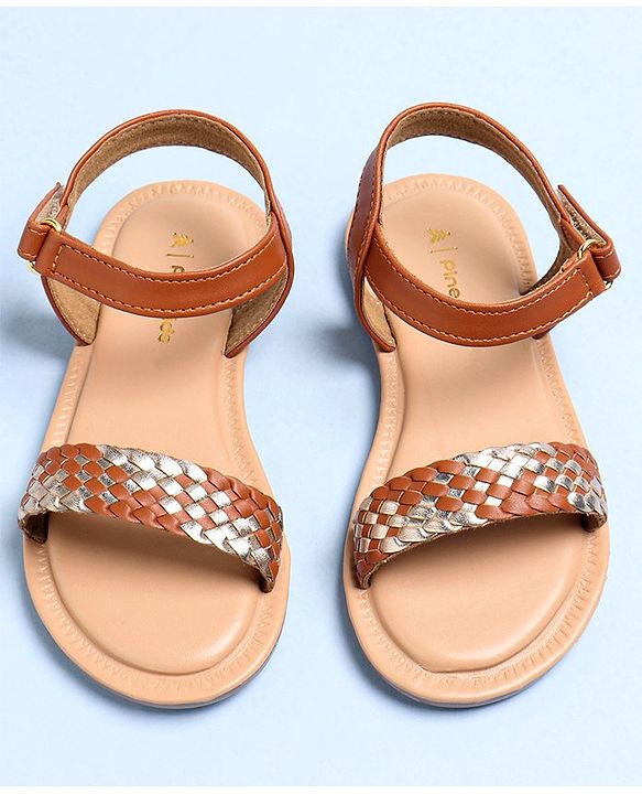 Pine Kids Sandals With Velcro Closure - White