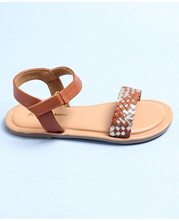 Pine Kids Sandals With Velcro Closure - White