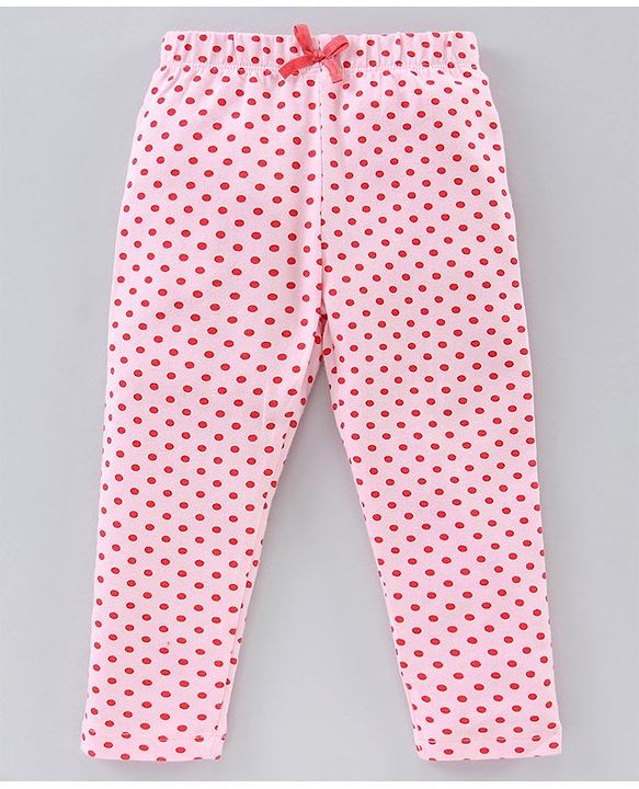 Babyhug Full Length Leggings Pack of 2 - Red Pink