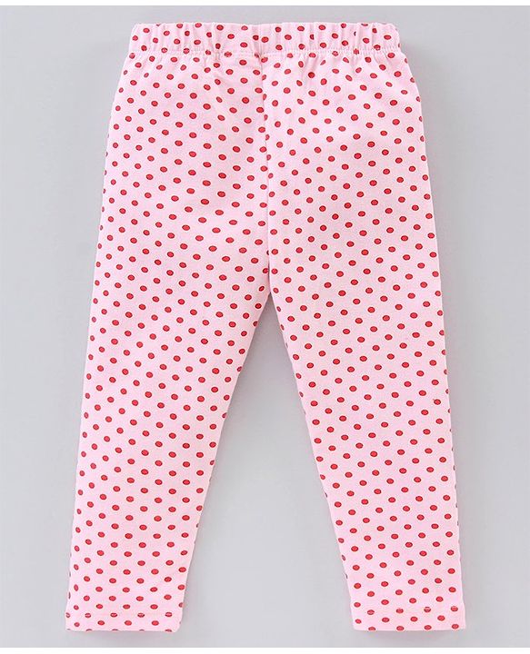 Babyhug Full Length Leggings Pack of 2 - Red Pink