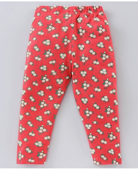 Babyhug Full Length Leggings Pack of 2 - Red Pink