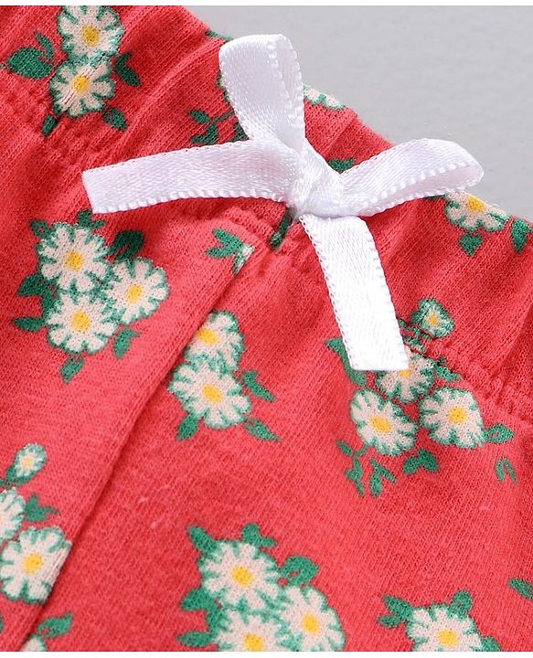 Babyhug Full Length Leggings Pack of 2 - Red Pink