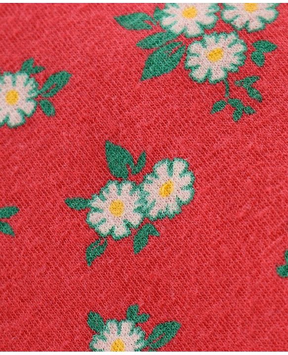 Babyhug Full Length Leggings Pack of 2 - Red Pink
