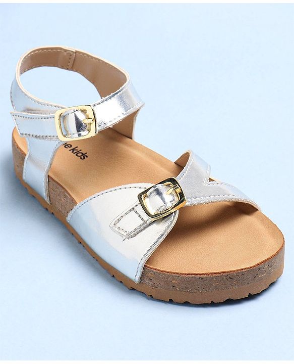Pine Kids Sandals With Buckle Closure - Silver