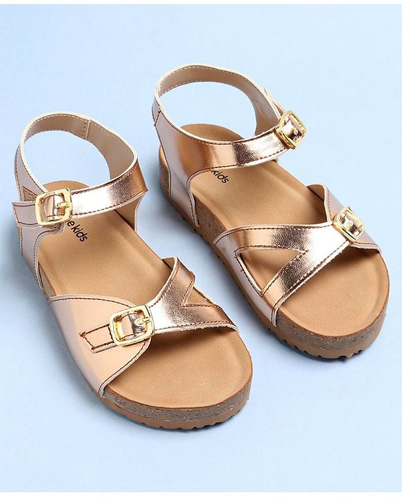 Pine Kids Sandals With Buckle Closure - Rose Gold