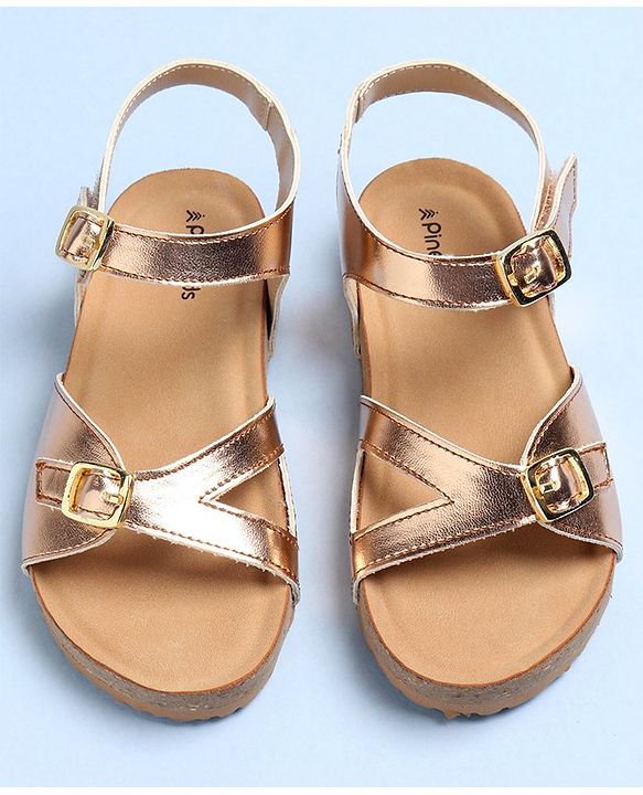Pine Kids Sandals With Buckle Closure - Rose Gold