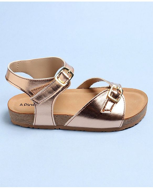 Pine Kids Sandals With Buckle Closure - Rose Gold
