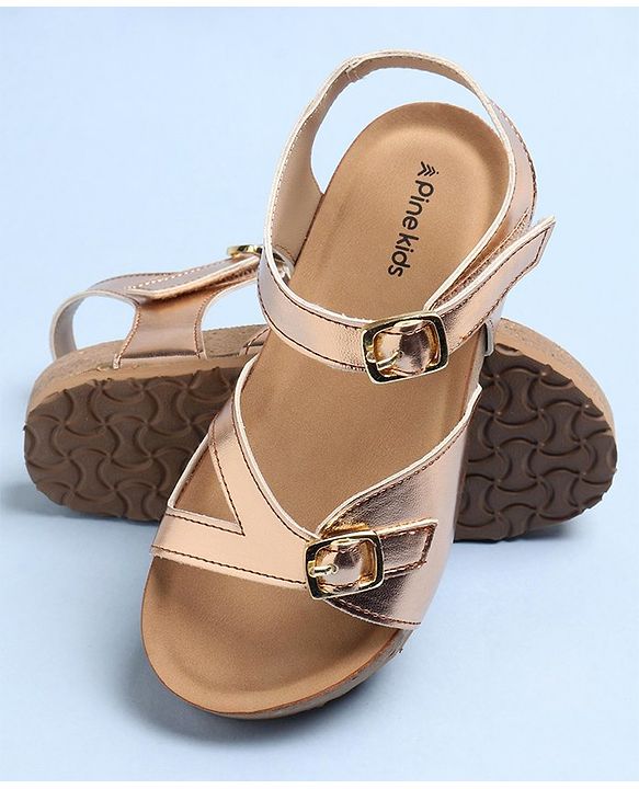 Pine Kids Sandals With Buckle Closure - Rose Gold