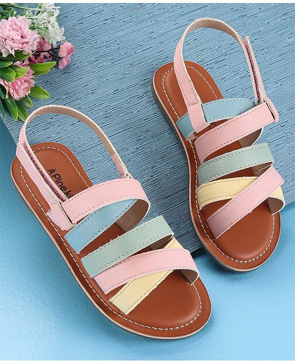 Pine Kids Open Toe Sandals - Pink Blue