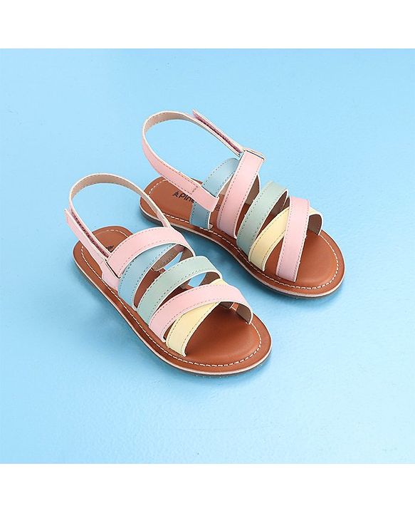 Pine Kids Open Toe Sandals - Pink Blue