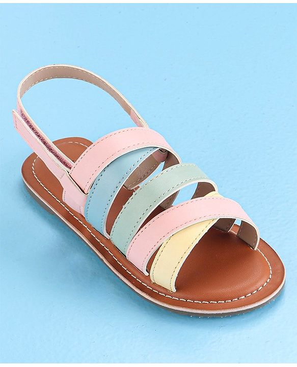 Pine Kids Open Toe Sandals - Pink Blue