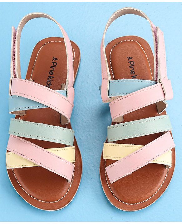 Pine Kids Open Toe Sandals - Pink Blue