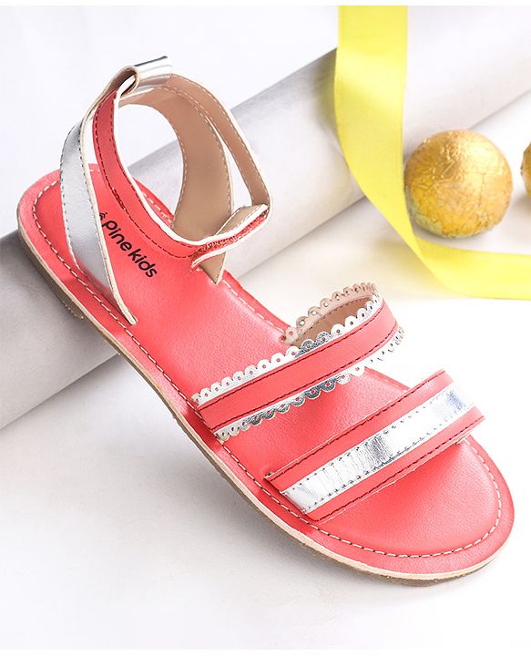 Pine Kids Party Wear Sandals - Pink