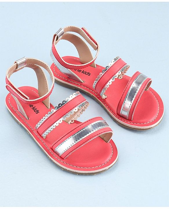 Pine Kids Party Wear Sandals - Pink