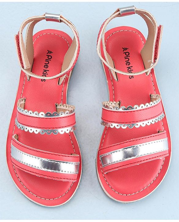 Pine Kids Party Wear Sandals - Pink