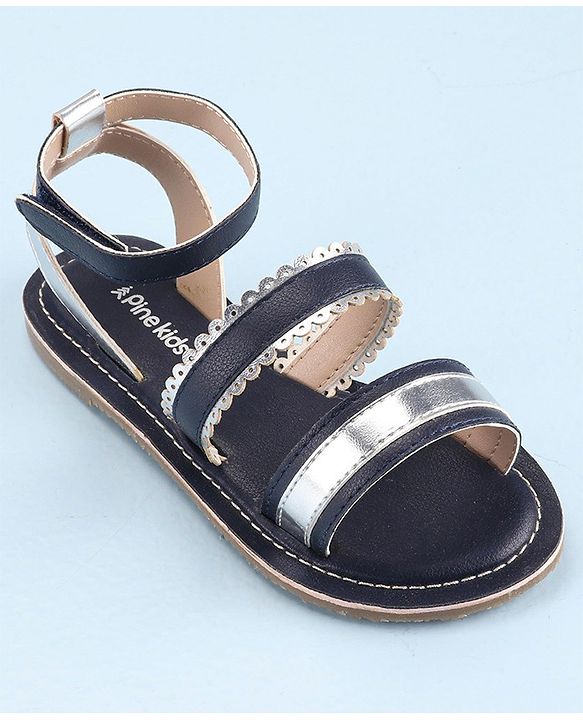 Pine Kids Party Wear Sandals - Navy Blue