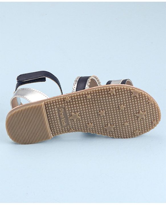 Pine Kids Party Wear Sandals - Navy Blue