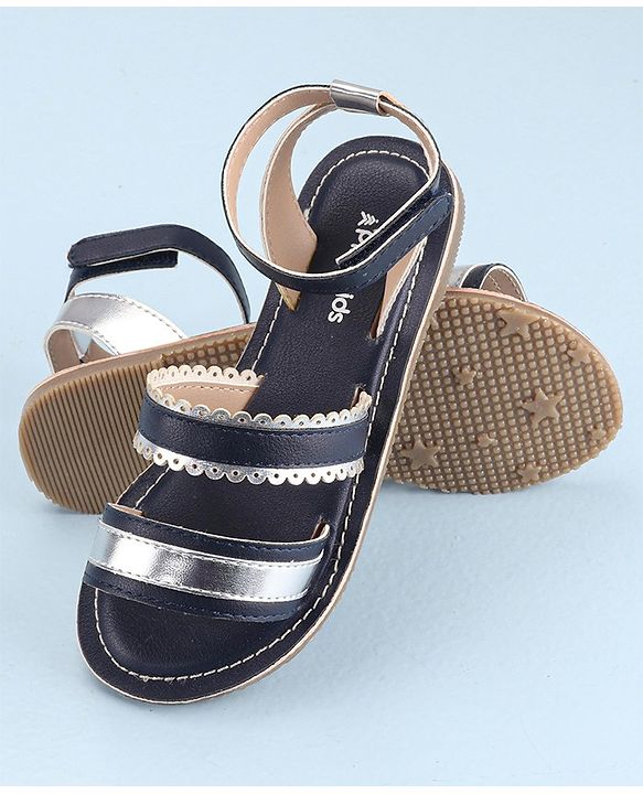 Pine Kids Party Wear Sandals - Navy Blue