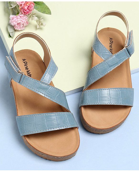 Pine Kids Sandals With Velcro Closure - Blue