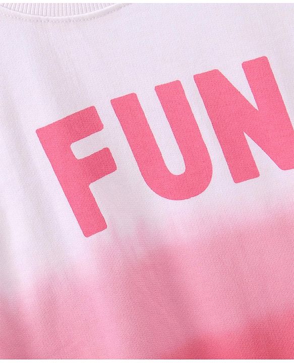 Babyhug Full Sleeves Ombre Dye Sweatshirt - Pink