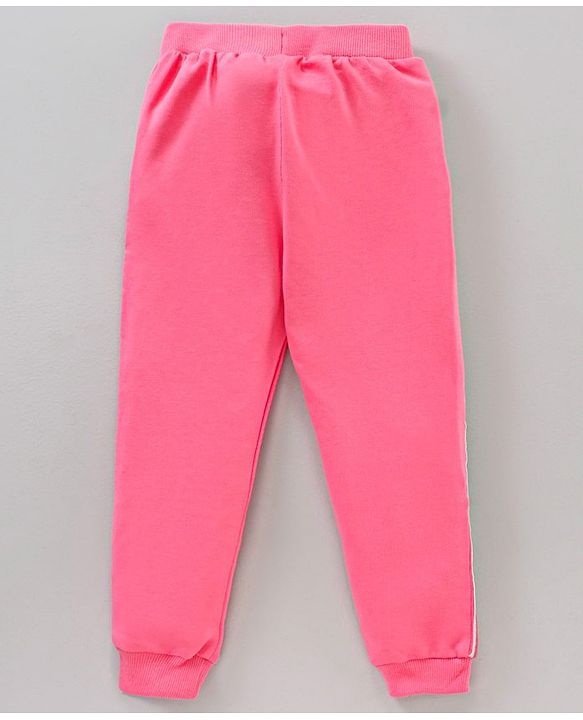 Babyhug Cotton Full Sleeves Top & Lounge Pant Set Dot & Minnie Mouse Print- White Pink