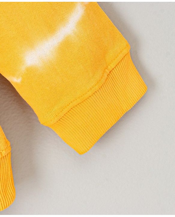 Pine Kids Full Sleeve Biowashed Sweatshirt Tie & Dye - Yellow