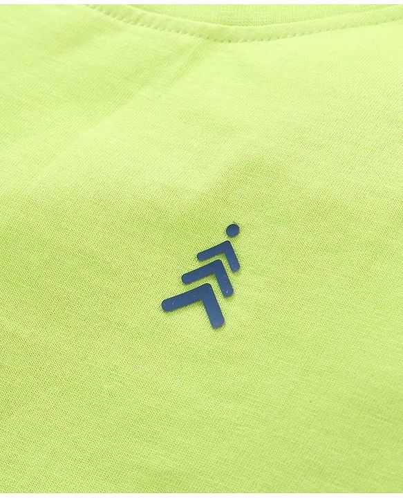 Pine Kids Full Sleeves Biowashed T-shirt Pack of 2 - Green Orange
