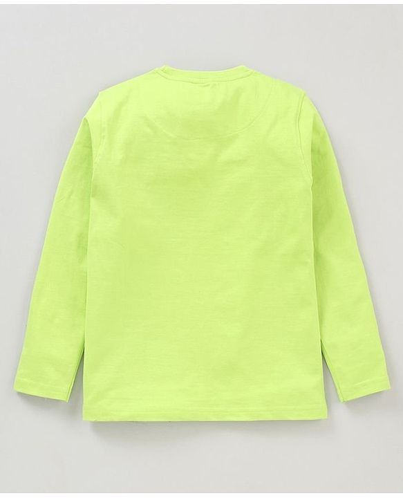 Pine Kids Full Sleeves Biowashed T-shirt Pack of 2 - Green Orange