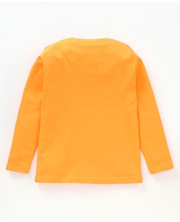 Pine Kids Full Sleeves Biowashed T-shirt Pack of 2 - Green Orange