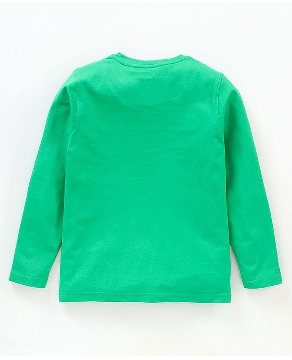 Pine Kids Full Sleeves Biowashed T-shirt Pack of 2 - Green Orange
