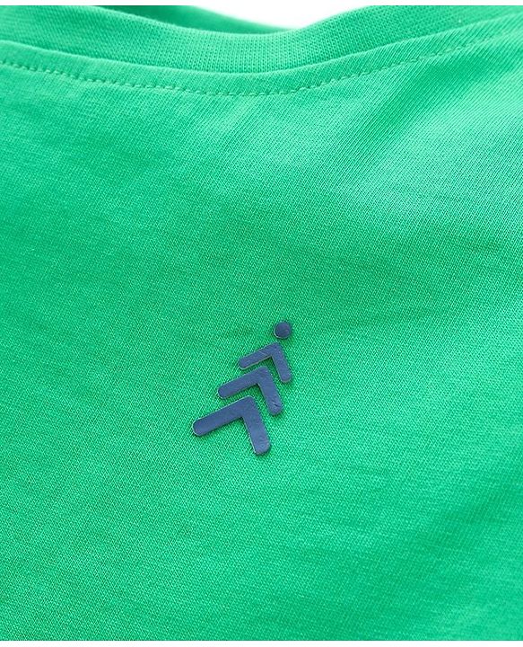 Pine Kids Full Sleeves Biowashed T-shirt Pack of 2 - Green Orange