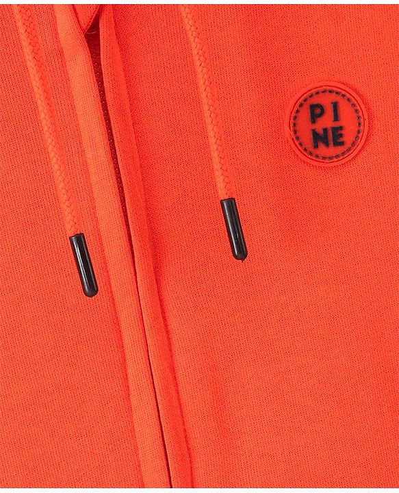 Pine Kids Full Sleeves Bio Wash Hooded Sweatshirt - Orange