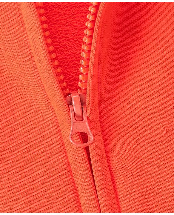 Pine Kids Full Sleeves Bio Wash Hooded Sweatshirt - Orange