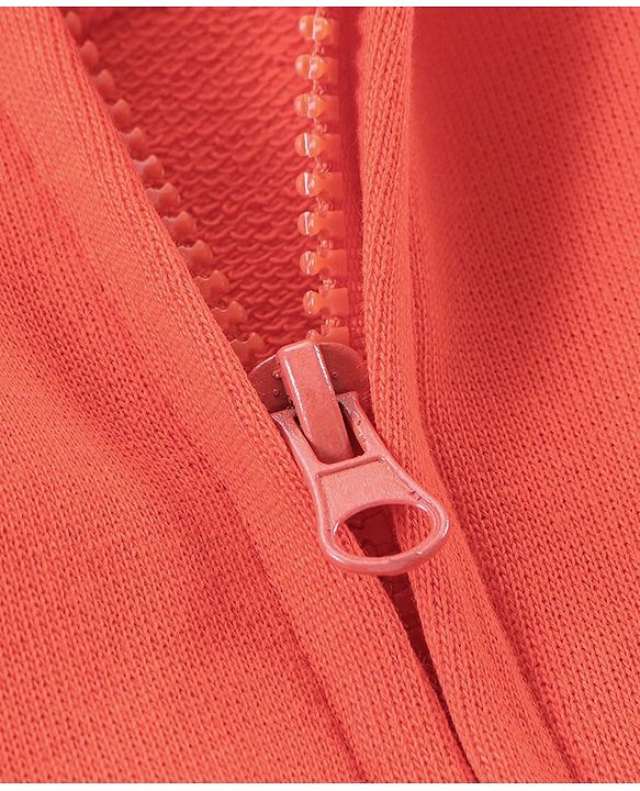 Pine Kids Full Sleeves Bio Wash Hooded Sweatshirt - Orange