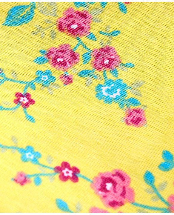 Babyhug Shorts Floral Print - Yellow