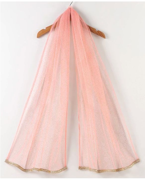 Babyhug Sleeveless Embroidered Choli & Net Lehenga with Dupatta - Coral