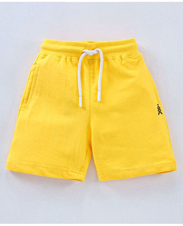 Pine Kids Biowash Shorts With Drawstring - Yellow Green