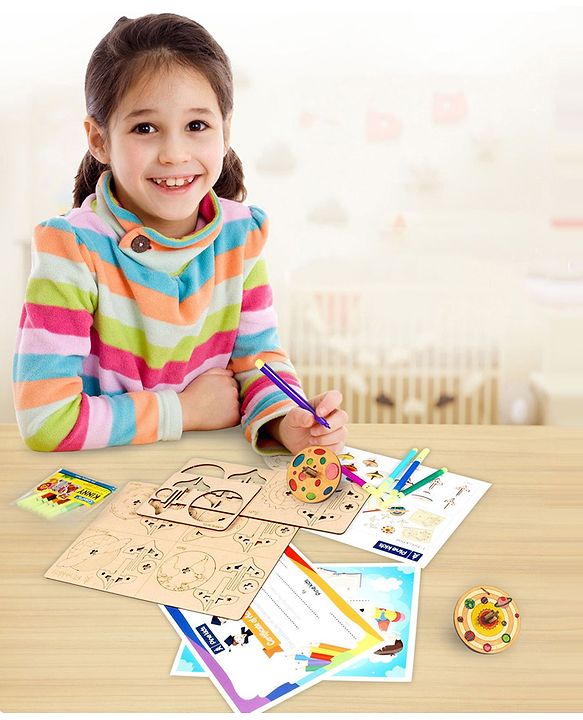 Pine Kids Stellar Spinning Tops DIY Activity Kit - Multicolour