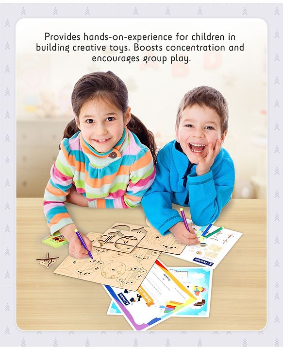 Pine Kids Stellar Spinning Tops DIY Activity Kit - Multicolour