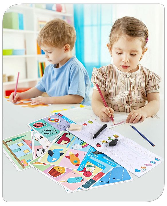 Babyhug Practice Pen Control Activity Sheets - Multicolor