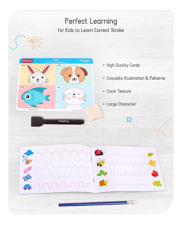Babyhug Practice Pen Control Activity Sheets - Multicolor