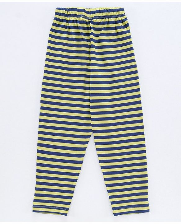 Pine Kids Full Sleeves Bio Wash Night Suit Sports Print - Green Blue