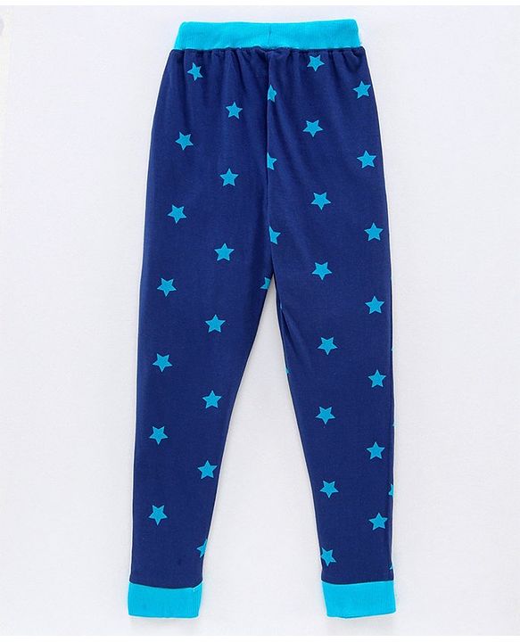 Pine Kids Full Sleeves Biowash Printed Night Suit - Blue