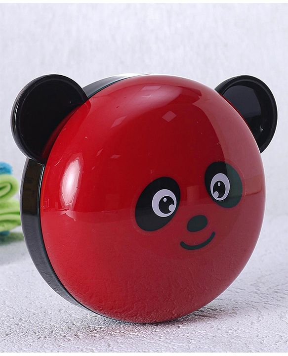 Babyhug Panda Shaped Soap Case - Red & Black