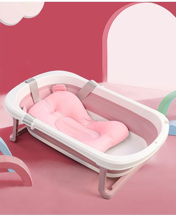 Babyhug Foldable Bathtub with Cushion - Pink
