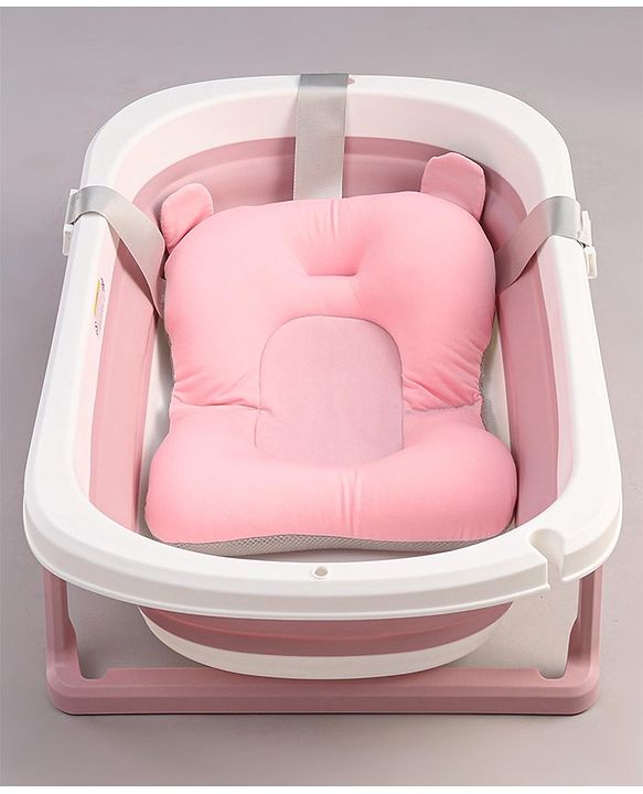 Babyhug Foldable Bathtub with Cushion - Pink