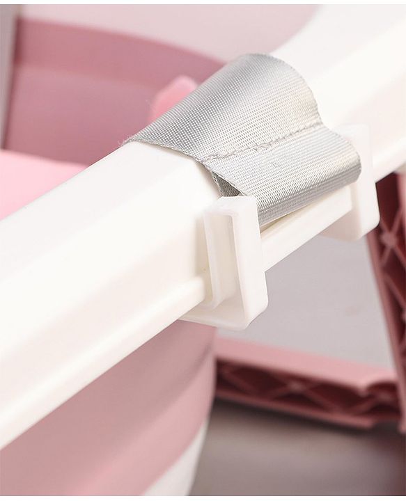 Babyhug Foldable Bathtub with Cushion - Pink