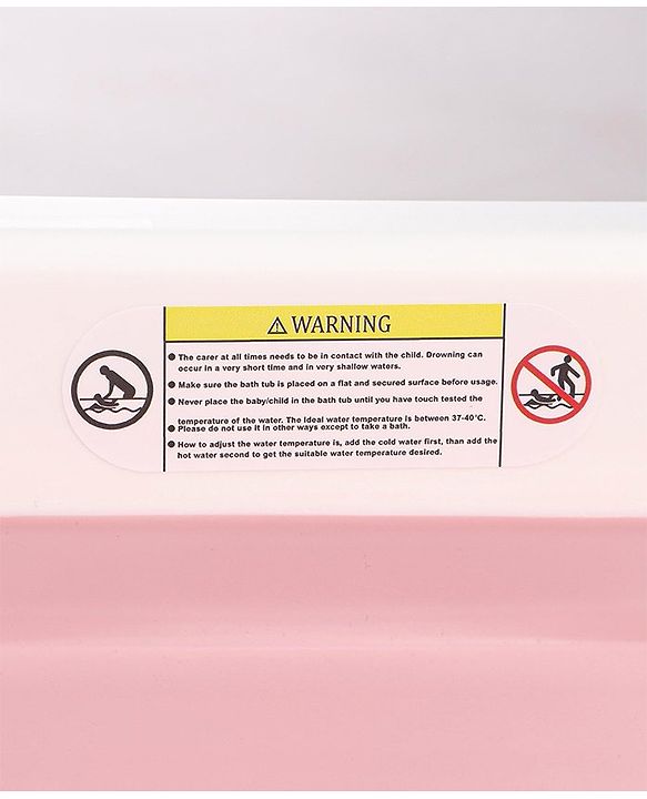 Babyhug Foldable Bathtub with Cushion - Pink