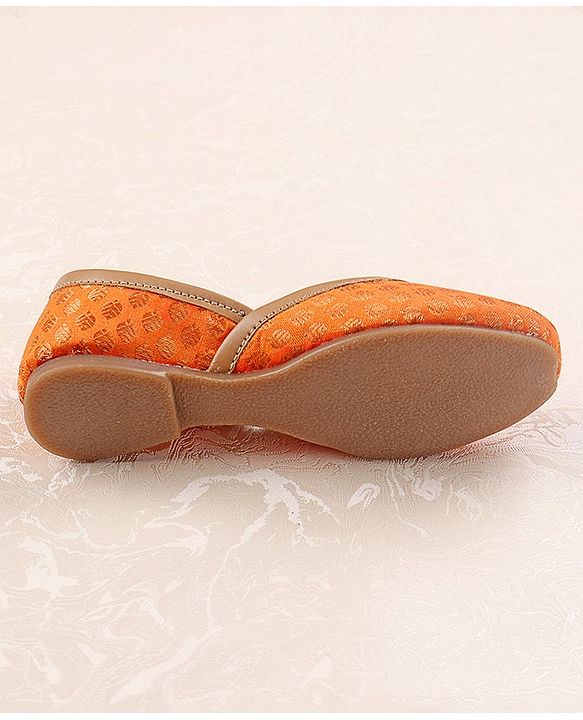 Pine Kids Ethnic Wear Mojaris - Orange